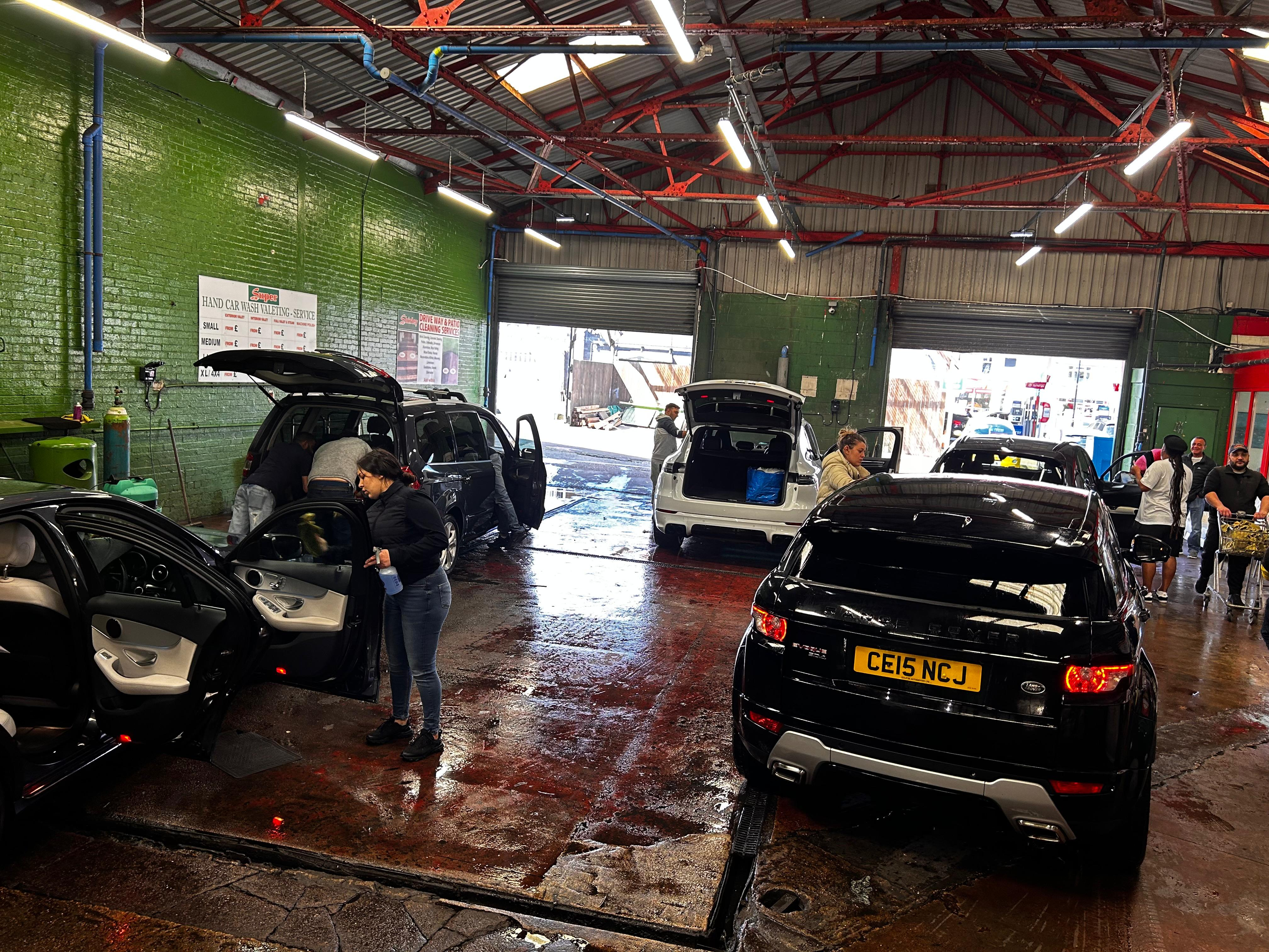 Hand car wash at Wandle Car Wash