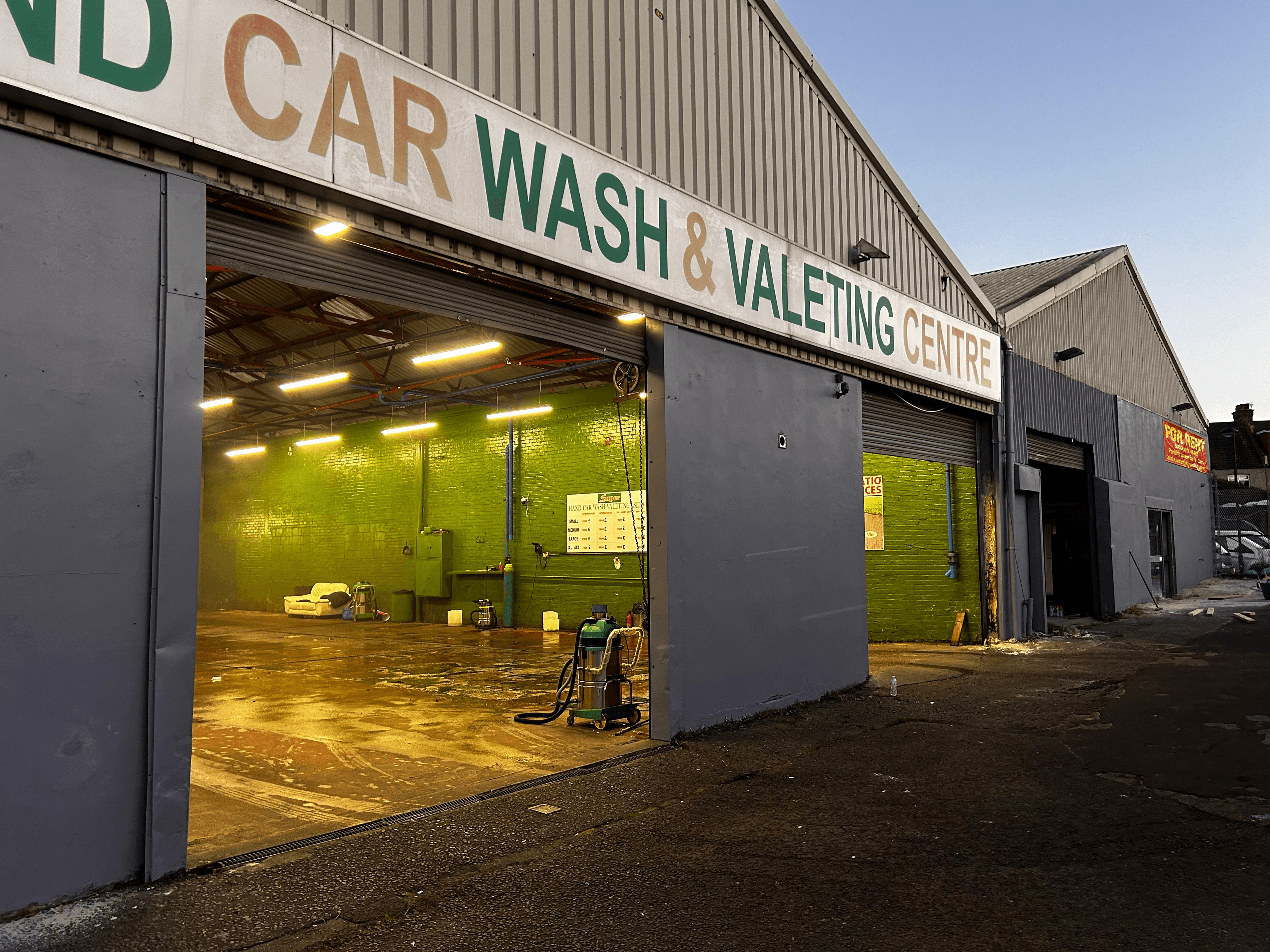 Wandle Car Wash storefront and service bays
